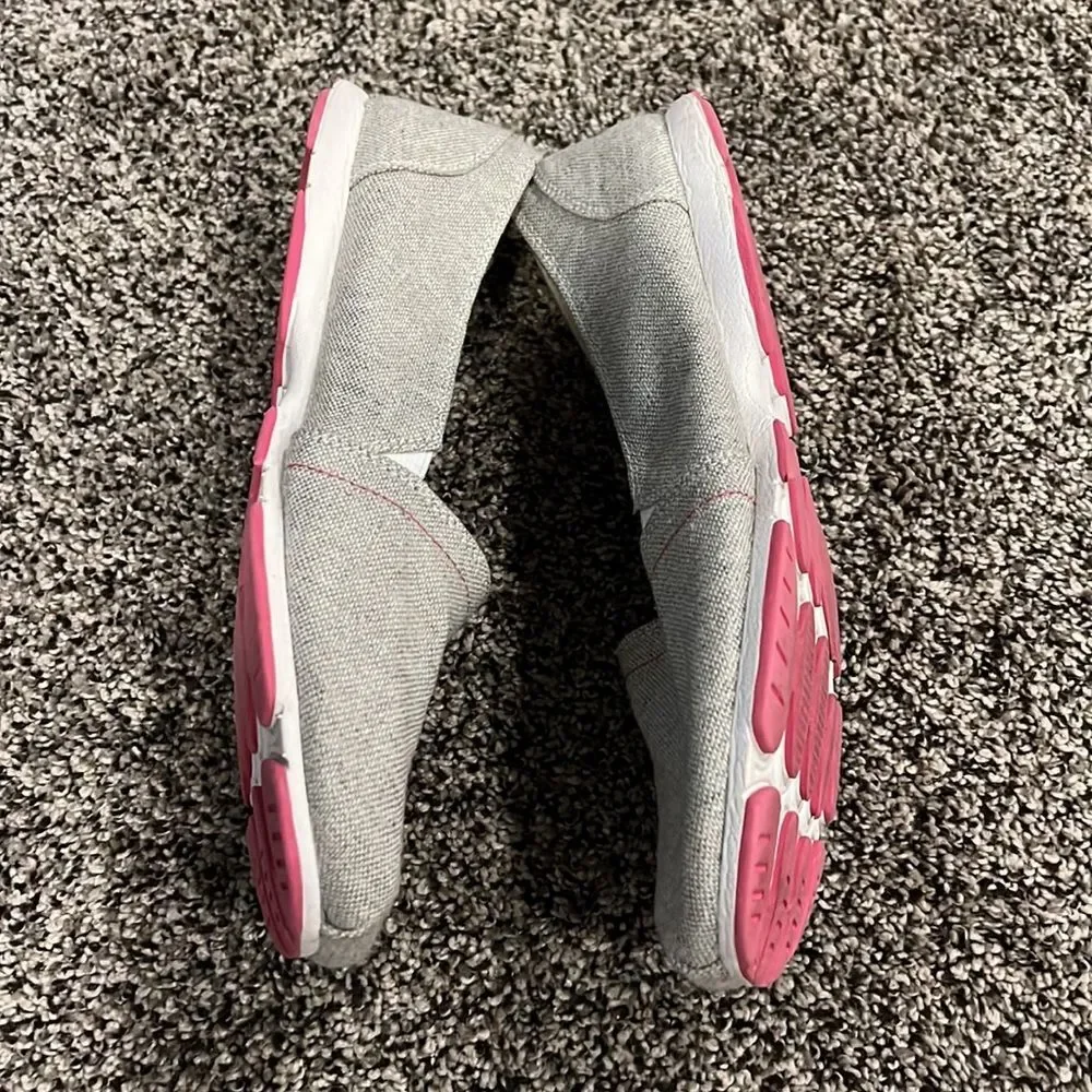 🌸 Lands' End Recycled Espadrilles | Gray Pink White | Like New! 🌿